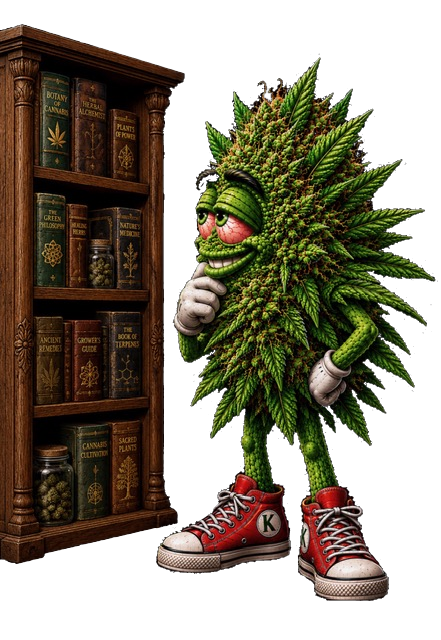 Chill Buddie standing in The HighK information library